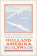 Louis C. Kalff, Naar Amerika Canada Cuba en Mexico met de Holland Amerika Lijn, poster