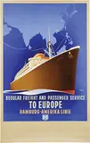 Ottomar C.J. Anton, HAPAG Regular Freight and Passengers Service to Europe, poster