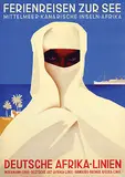 Ottomar C.J. Anton, Deutsche Afrika-Linien Ferienreisen zur See Woermann-Linie, 1937, poster