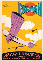 Albert Solon, Farman Air Lines, 1926, poster