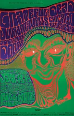 Wes Wilson, Bill Graham presents Grateful Dead Junior Wells and The Doors Fillmore Aud., 1966, poster