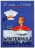 Winterhulp Nederland Lijstencollecte by Johannes F. (Jan) Lavies, 1941, poster, sold Jul 2021