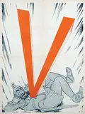 Cornelis Koekkoek, Without text (a jew hit by a V), poster