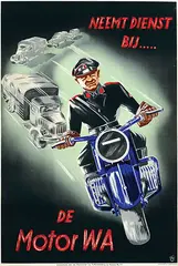 Monogram Th, Neemt dienst bij.. De Motor WA, 1943, poster