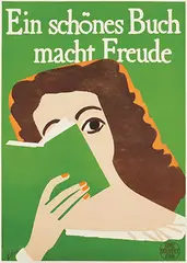 Ernst Keller, Ein schönes Buch macht Freude (Schwiz Buchhändler Verein), 1948, poster