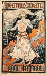 Eugene Grasset, Jeanne Darc Sarah Bernhardt, 1894, poster