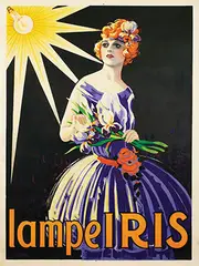 Emilio Vilà, lampe IRIS, poster