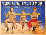 Eugène Vavasseur, Flanelle à Mailles du Dr. Rasurel brave les intempéries, 1890, poster