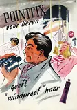 ARC's Advertising Agency, Pointfix voor heren geeft windproof haar, poster