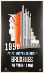 Foire Internationale Bruxelles by Leo Marfurt, 1950, poster, sold Jul 2021
