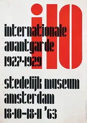 Jurriaan Schrofer, stedelijk museum amsterdam internationale avantgarde 1927-1929, 1963, poster