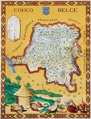 Congo Belge by Frans Laboulais, 1949, poster, sold Jul 2021