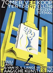 Initial S, Zomer-Verkoop Tentoonstelling Haagsche Kunstkring, poster