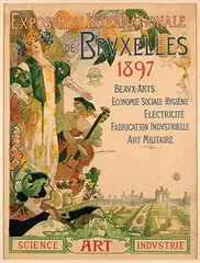 Exposition Internationale de Bruxelles by Léon Louis Oury, 1897, poster, sold Feb 2021