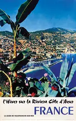 Ph. Trubert, France l'Hiver sur la Riviera Côte d'Azur, 1959, poster