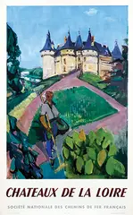 Jacques Ceria Despierre, Chateaux de la Loire, 1953, poster