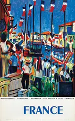 François Desnoyer, France Méditerranée, 1960, poster