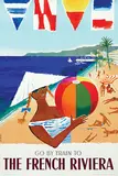 Jean Dubois, Go by train to The French Riviera, 1958, poster