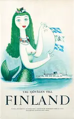 Albert Abbe, Tag sjövägen till (Take the sea route to) Finland, 1965, poster