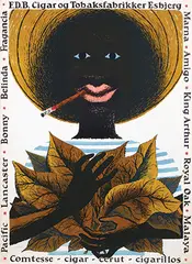 Paul Høyrup, F.D.B. Cigar og Tobaksfabrikker Esjberg, 1949, poster