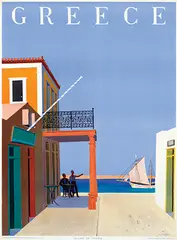 Yannis Moralis, Greece Island of Hydra, 1956, poster