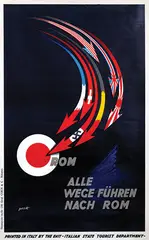 Alle Wege führen nach Rom by Mario Pozzati, 1938, poster, sold Feb 2021