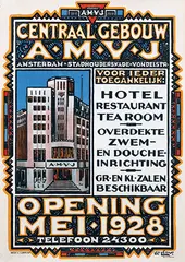 Leo Léon, Centraal Gebouw A.M.V.J. Amsterdam, 1928, poster