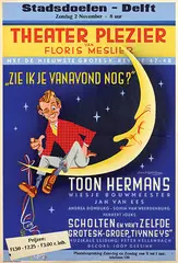 Joop Geesink, Stadsdoelen-Delft Theater Plezier Toon Hermans, 1947, poster