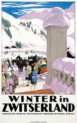 Emil Cardinaux, Winter in Zwitserland, 1921, poster