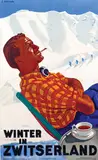 Erich Hermes, Winter in Zwitserland, 1936, poster