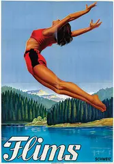 Jules Geiger, Flims Schweiz, 1938, poster