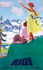 Libis, Rigi Schweiz Suisse Switzerland, 1952, poster