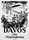 Carl F. Moos, Davos Für Winterferien, 1926, poster