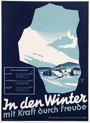 Joseph (Jo) Pieper, In den Winter mit Kraft durch Freude, 1938, poster