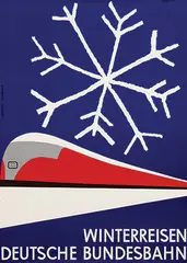 Herbert Schneider, Deutsche Bundesbahn Winterreisen, 1957, poster