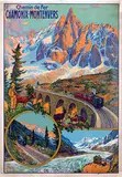 David Dellepiane 1866-1932), Chemin de Fer Chamonix-Montenvers Mer de Glace, poster