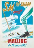Gösta Almqvist, SM pa Skidor Malung 1957 (Swedish Ski Championship Malung), 1956, poster