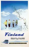 U. Lappi, Finnish State Railways Finland Winter Sports-Life in Lapland, poster