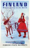 E. Blomberg, Finnish State Railways Finland Winter Sports in the North, poster