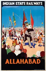 Victor Veevers, Indian State Railways Allahabad, 1930, poster