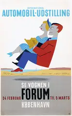 Arne Ungermann, International Automobil-Udstilling København, 1950, poster