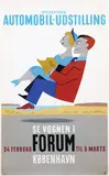 Arne Ungermann, International Automobil-Udstilling København, 1950, poster