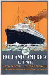 A.B. Grónhold, Holland America Line New York-Rotterdam, poster