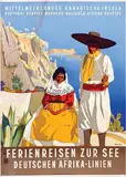 Ottomar C.J. Anton, Deutschen Afrika-Linien Ferienreisen zur See Kanarische Inseln, poster