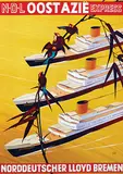 Hugo Feldtmann, Norddeutscher Lloyd Bremen Oostazië Express, poster