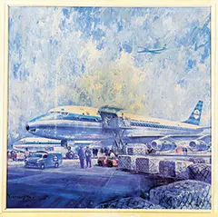 KLM DC-8F by Victor J. Trip, poster, sold Feb 2021