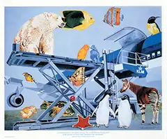 Inge Krassenburg, Official opening of the new KLM Cargo Animal Hotel Airport Schiphol Amsterdam, 1996, poster