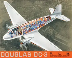 Jean Walther, KLM Douglas DC-3, 1938, poster