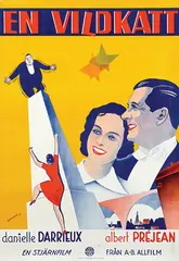 Castegren, Movie: Danielle Darrieux & Albert Préjan in "En Vildkatt" (a wildcat), 1935, poster
