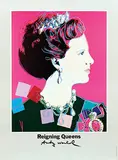 Reigning Queens (Queen Margrethe of Denmark) by Andy Warhol, 1986, poster, sold Feb 2021